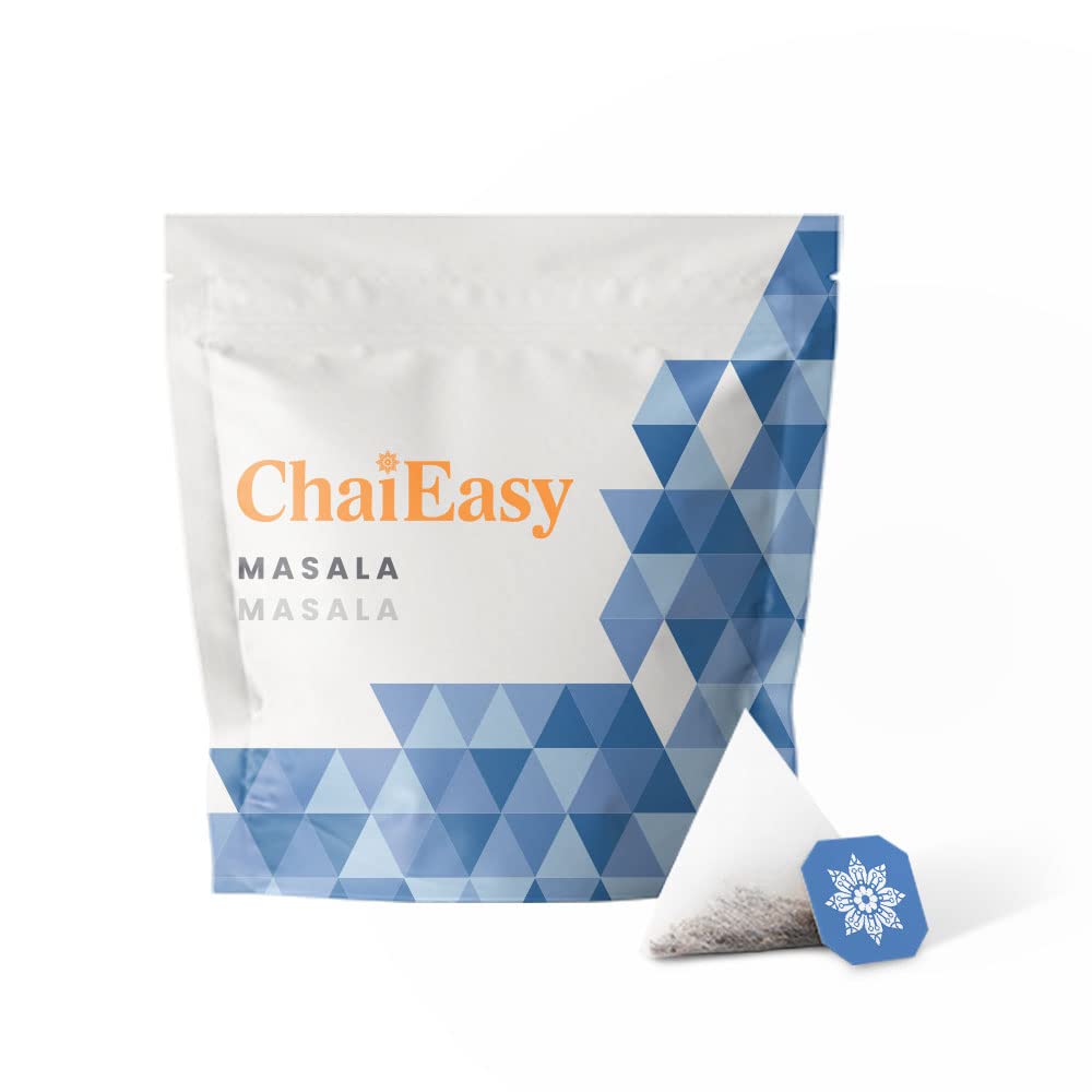 ChaiEasy Tea Pods Smooth Flavoured 10 Count Tea Bags, Keurig Herbal Chai Naturally Blended with 100% Pure Ingredient Single Serve K-Cup Brewers (Masala Punch)