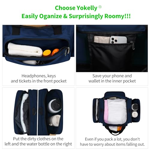 Image of Sports Duffel Bag 26 Inch Travel Gym Duffle - Navy Blue