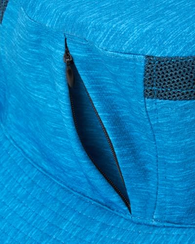 Hurley Chapéus masculinos - FPS 50+ Phantom Getaway Boonie Sun Hat com cordão de queixo, Vazio azul,