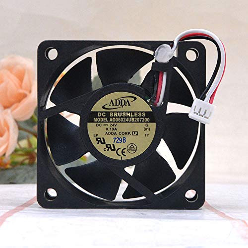 ADDA 24V 0.19A AG0624UB207200 6020 Inverter 6cm Stop Alarm Cooling Fan
