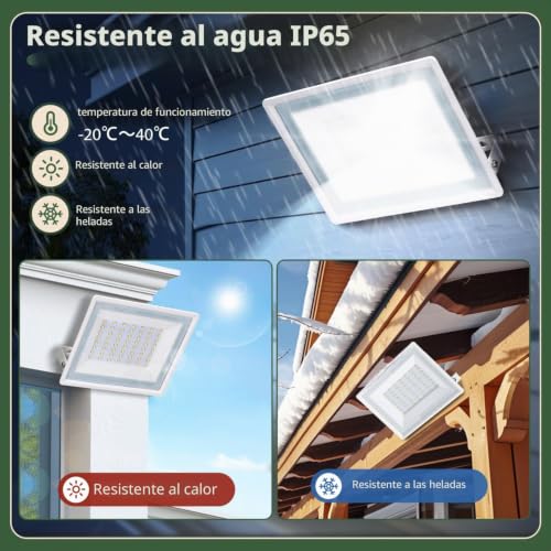 Miniatura 3 de Aigostar Foco Led Exterior 50w,2510lm Foco Proyector,Ip65 Impermeable Luz De Seguridad,Luz Blanca 6500k Luces Led Exterior, Para Jardín, Patio,Garaje, Etc