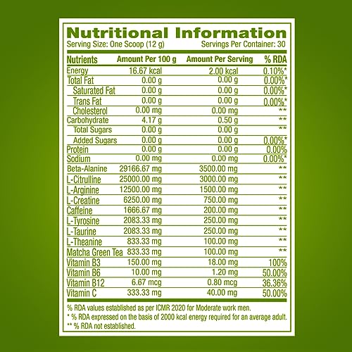 Image of GNC Pro Performance Pre-Workout | 360 gm | 30 Servings | Boosts Energy & Endurance | Improves Focus | Revs Up Recovery | 1.5g L-Arginine | 3.5g Beta-Alanine | 0.2g Caffeine | Green Apple