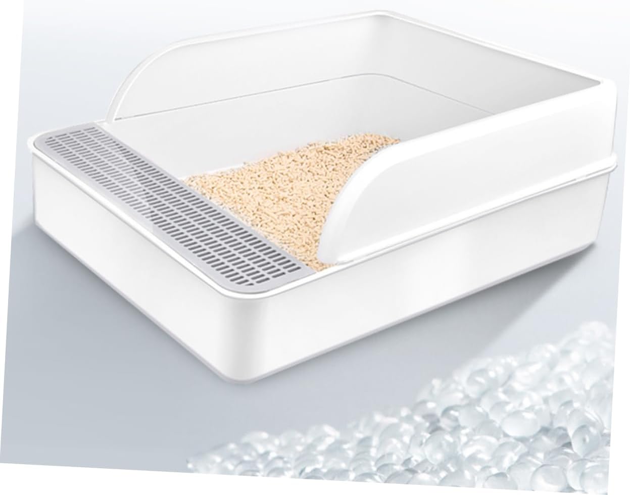 Kisangel Cat Litter Box Enclosure Cat Toilet Litter Spatula Perfect for Home Style