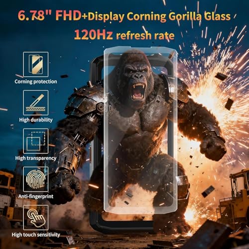 Image of FOSSIBOT 2026 F113 20000mAh /33W 5G Android 15 Rugged Phone Unlocked, 36GB+256GB /2TB MediaTek Dimensity 7050+ Gaming Phone, 6.78 inch 4K FHD+120Hz Gorilla Glass,50MP Super Night Vision
