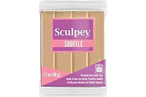 Sculpey Soufflé Polymer Oven-Bake Tan Clay Bar