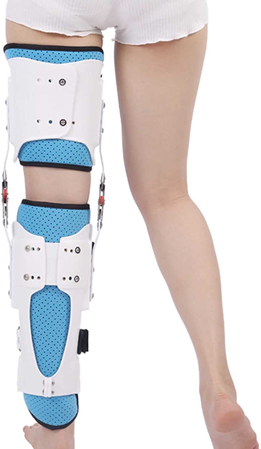 Ginocchiera articolata per adulti, immobilizzatore articolato per lesioni legamentose, stabilizzatore ortesico post-operatorio, supporto regolabile per il recupero per la riabilitazione ortopedica (d