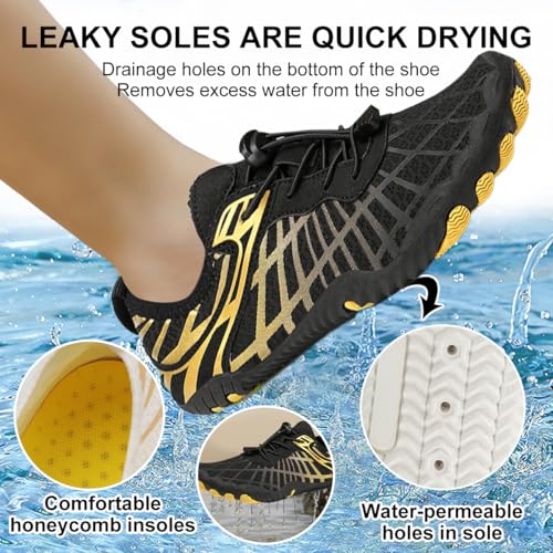 Image of ELETON Barefoot Shoes Women Men Footwear, Wide Toe Box Hiking Zero Drop Non-Slip Quick-Dry River Boat Pool Beach Water Shoes, Lightweight Swimming Running Walking Sneakers Unisex