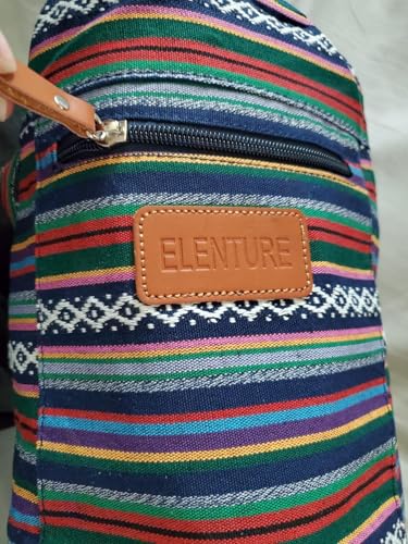 image for ELENTURE Canvas Yoga Mat Bag with Adjustable Strap & Pockets, Full-Zip