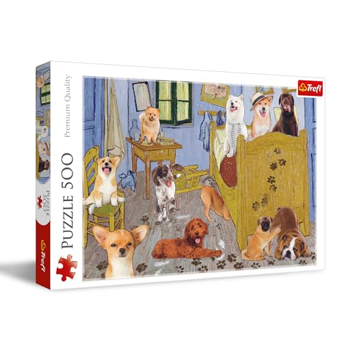 Trefl - La Chambre de Van Gogh - Dog Revolution - Puzzle de 500 pièces - Puzzle à Monter soi-même, Divertissement créatif, pour Adultes et Enfants à partir de 10 Ans