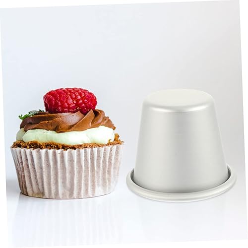 Miniatura 9 de Zerodeko Pudín para hornear pan redondo magdalena redonda 2pcs aluminio superficie lisa fácil limpiar
