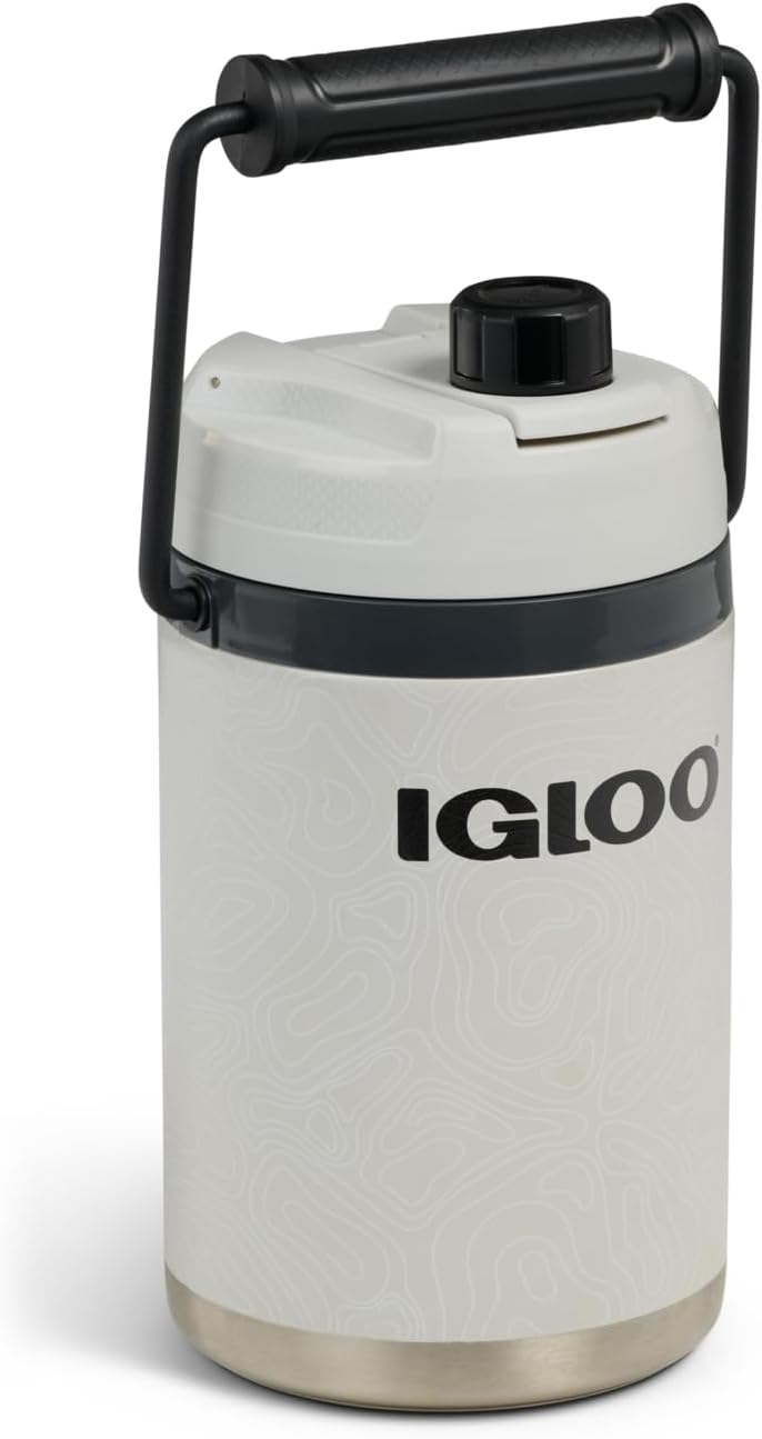 Igloo Trailmate Hybrid 54 oz Insulated Water Bottle, Large Sports Water Jug, Beverage Cooler, Bone