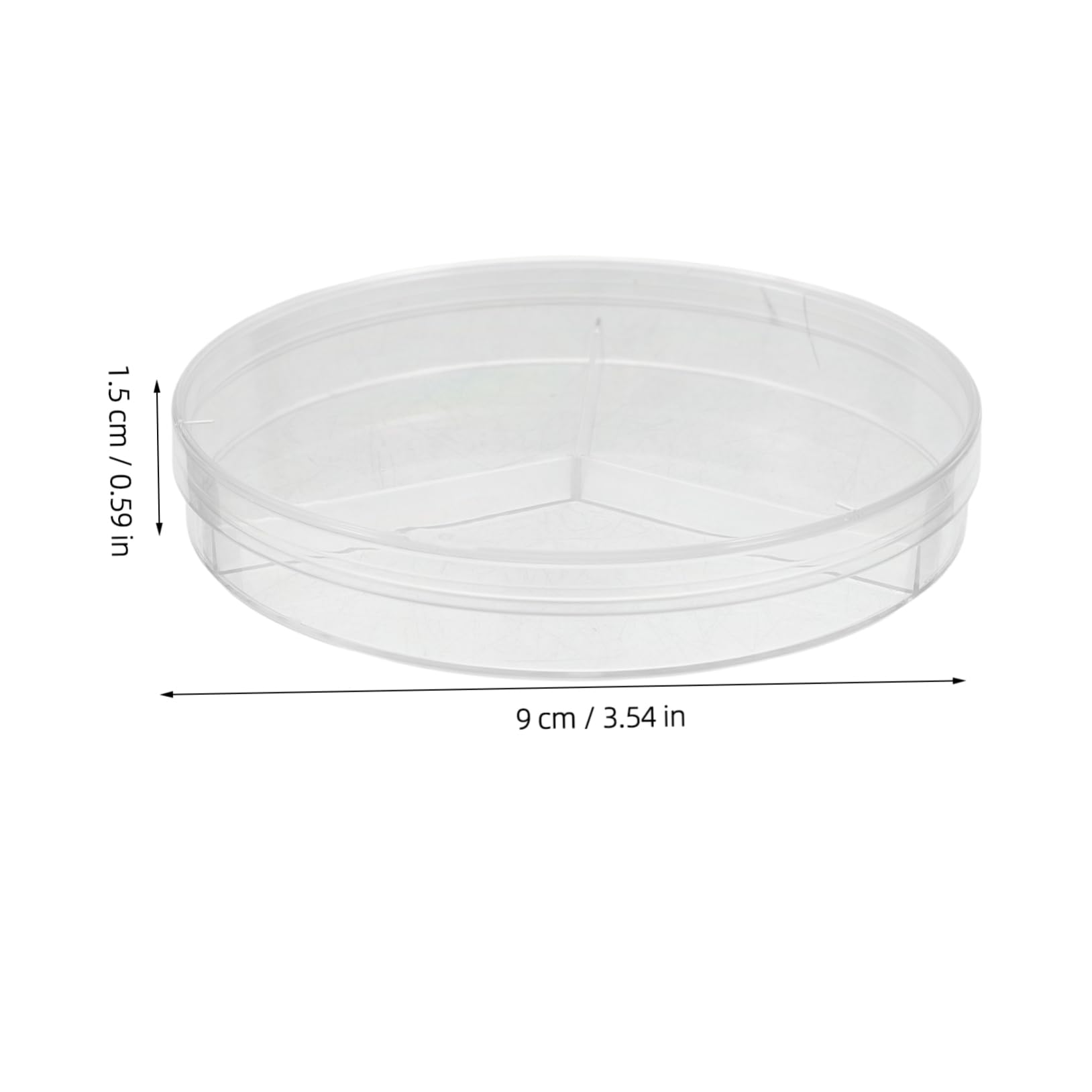 Unomor Project Essential 10pcs Round Square Plastic Lab Petri Dishes for Agar Specimen