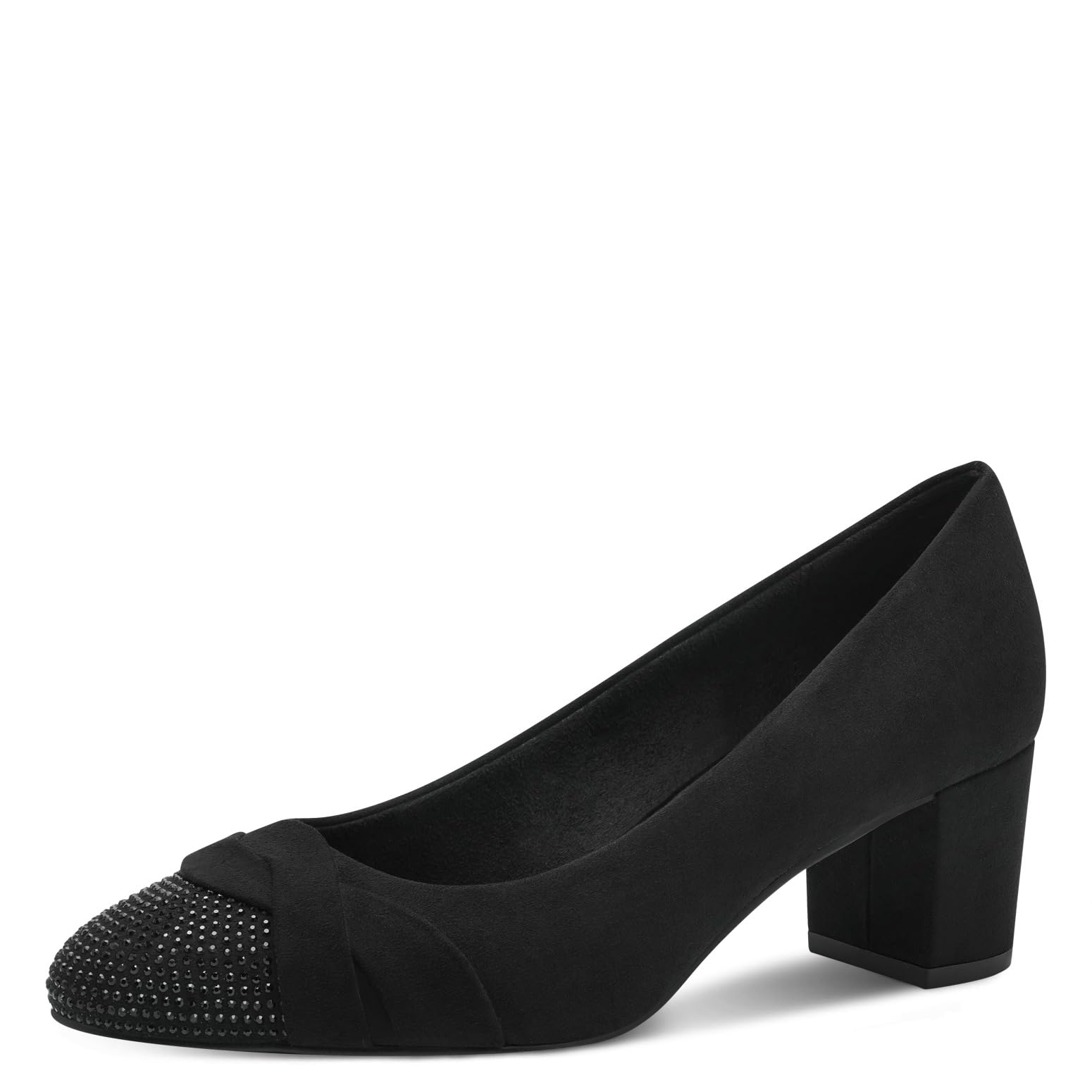 MARCO TOZZI Women's Pointed Pumps with Glitter Detail, Black, 8.5 UK