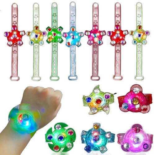 ZOMKIFA 16 unidades pulseiras luminosas com luz LED para crianças, prêmios de sala de aula que brilham no escuro, enchimentos de sacos de festa, suprimentos de festa de aniversário para crianças