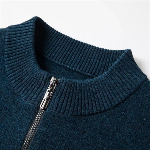 Men's Wool Knit Cardigan Sweater Long Sleeve Zipper Thick Fall Winter Casual Warm Outerwear3