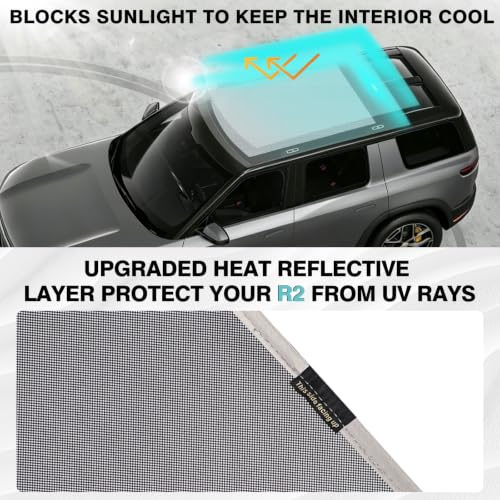 Image of BestEvMod Foldable Roof Sunshade for 2027 2026 Rivian R2 (Gray)