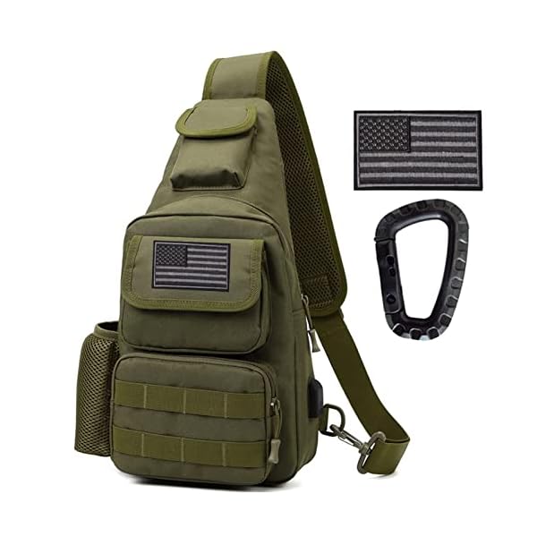 Tactical-Shoulder-Bag-1000D-Molle-Military-Backpack-Outdoor-Daypack-Chest-Pack-Green Novemkada Tactical Shoulder Bag - 1000D Molle Military Backpack Outdoor Daypack Chest Pack (Green)