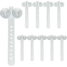 10pcs Suction Cups with Transparent Ties, Rubber Sucker for Aquarium Plant Tank Home Kitchen Hanging Organization