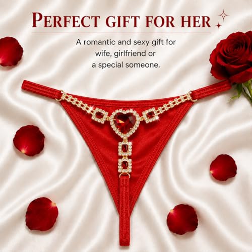 Image of Sexy Underwear for Women Elegant Rhinestone Panties Adjustable Waist Straps Crystal Thongs hilos sexys para mujer hot