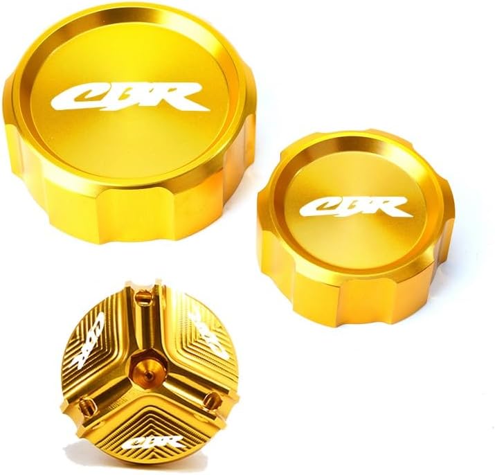 Motorcycle Oil Cup Cap for CBR1000RR 2004-2019 Motorcycle CNC Aluminum Front & Rear Brake Reservoir Fluid Cylinder Cover Engine Oil Filter Cap