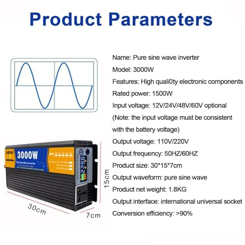 Convertisseur 12V 220V 3000W pour protéger vos appareils électroniques - 7