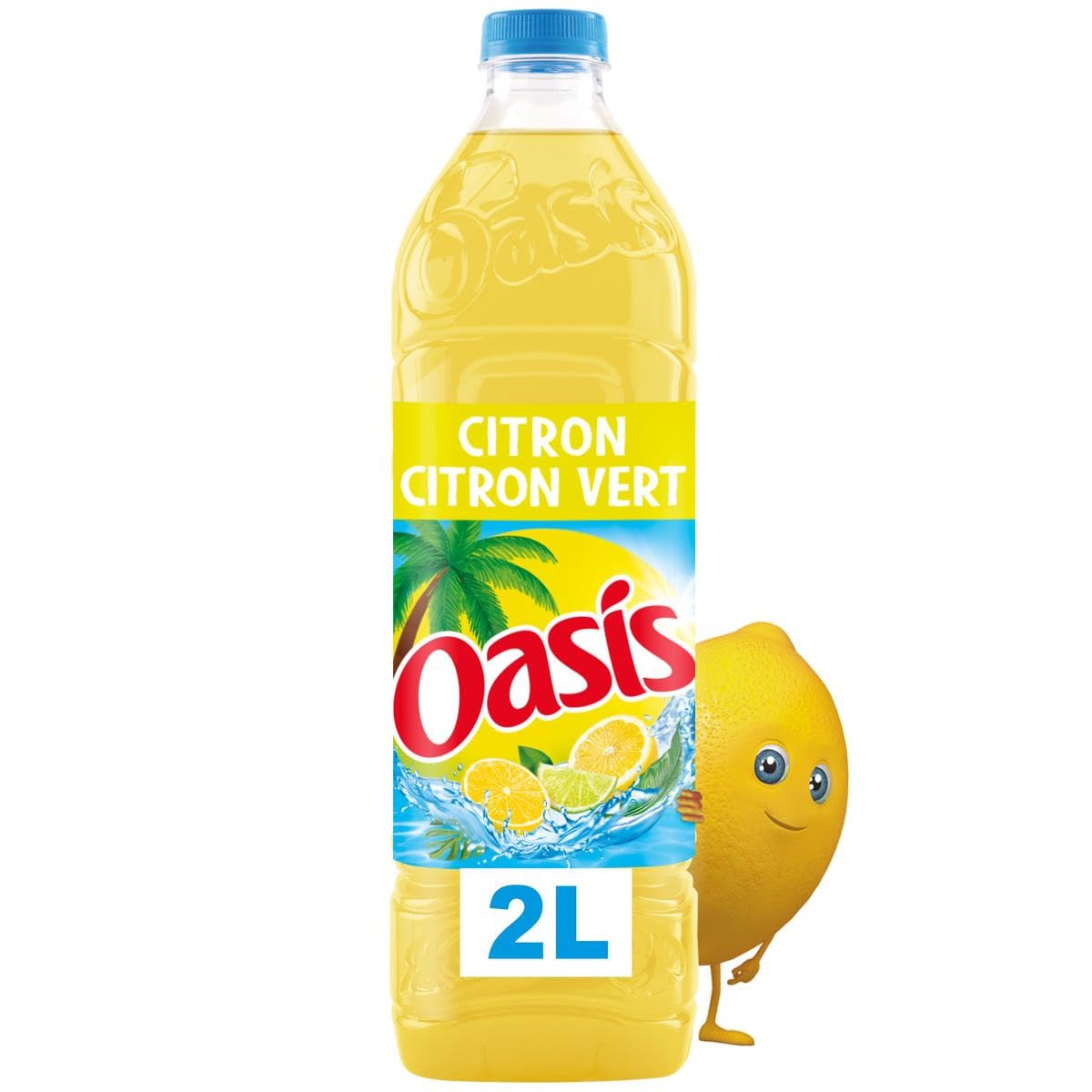 Un verre de fraîcheur citron vert au petit-déjeuner en famille - Oasis - Boisson aux fruits 2L sans arôme artificiel - Lot de 4
