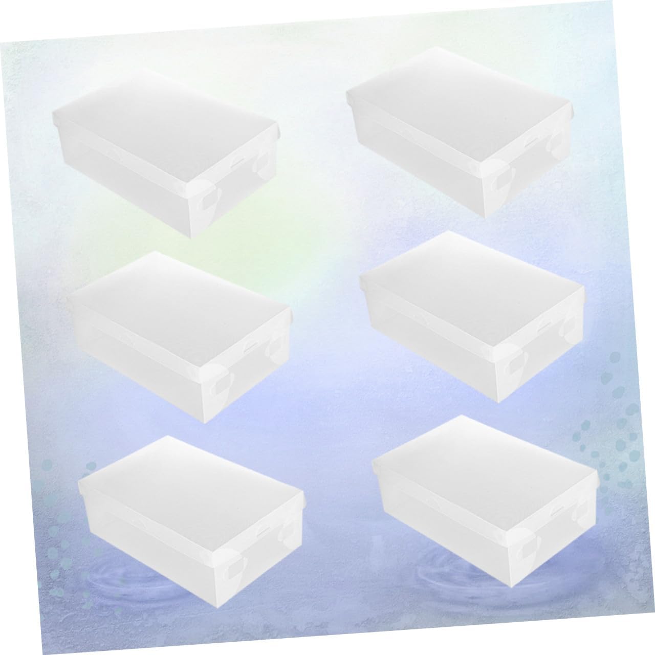 VALICLUD 6PCS Transparent Dust Shoe Storage Boxes with Flip Lid Large Plastic Shoe Containers for Home and Shop Organization