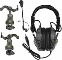FAST HELMET ブラック マイク付き AQzxdc Tactical Fast Helmet with Tactical Mask and Visor for