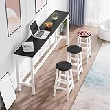 Tavolo da pranzo moderno con altezza bar: questo tavolo con altezza da banco dispone di un ampio piano del tavolo, perfetto per preparare i pasti e divertirsi. Ideale come tavolo da bar o tavolo in piedi, offre un uso versatile per bevande e snack. Il suo ampio spazio di lavoro migliora la funzionalità e lo stile della tua cucina, rendendolo una grande aggiunta per elevare l'arredamento della tua casa.