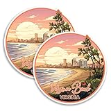 Virginia Beach Magnet 4 Inch 2-Pack Resort City – Strong Vinyl Decorative Travel Magnets for Fridge Locker Kitchen Office – Cute Fun Aesthetic Cool Durable & Long-Lasting Souvenir ID44999
