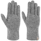 gants de Cachemire Roeckl Gants Pure Cashmere gants avec dogits gants en laine (taille unique - gris)
