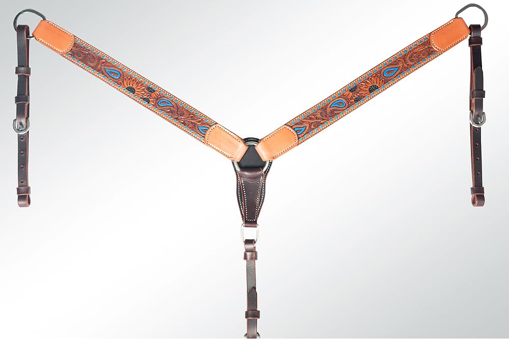 American Darling Western Horse Breast Collar American Leather Dark Brown |Genuine Leather Breast Collar|Western Breast Collar