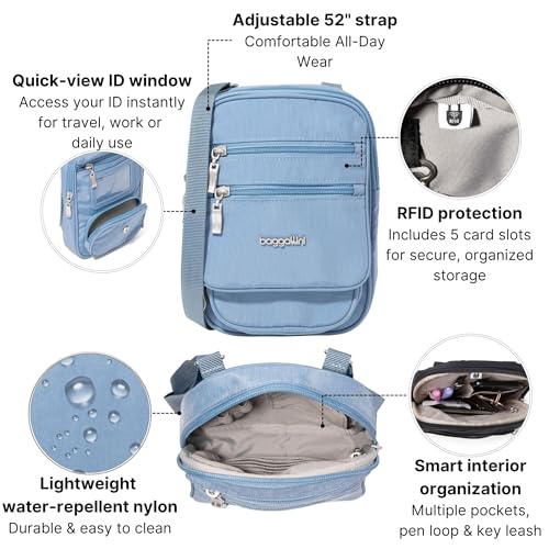 Image of Baggallini Journey Crossbody Bags for Women 9x6 Small Lightweight Travel Handbag W /RFID