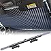 KINGMAZI Car Windshield Sun Shade, Retractable Sun Shade, Sunshade to Keep Your Vehicle Cool and Damage Free, UV Sun and Heat Reflector, Easy to Use, 2020 New.
