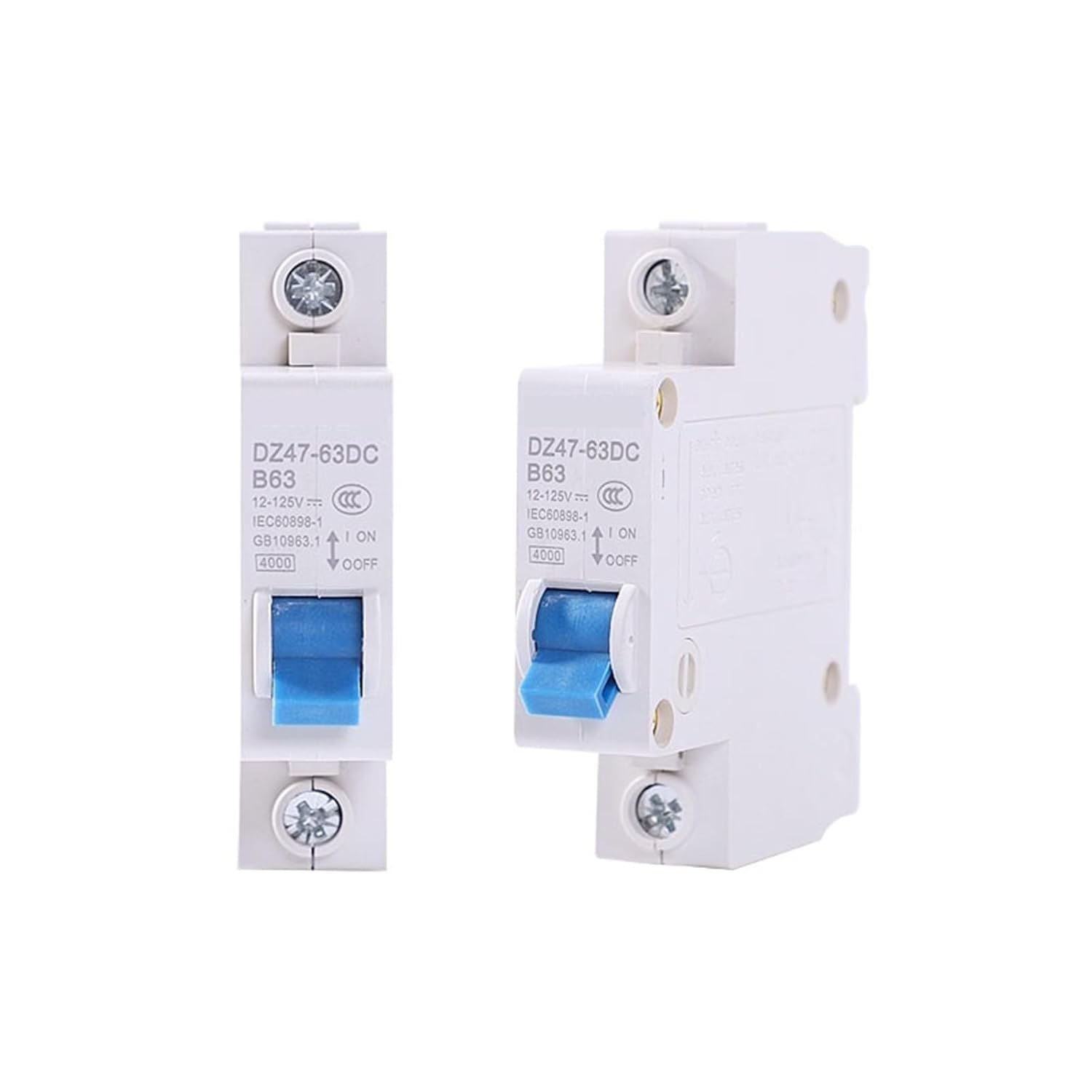 1P/2p Circuit Breaker 12v-125v Air Switch DC 3A-125A Electric Car Battery Protection Switch Circuit Protector(2P,63A)