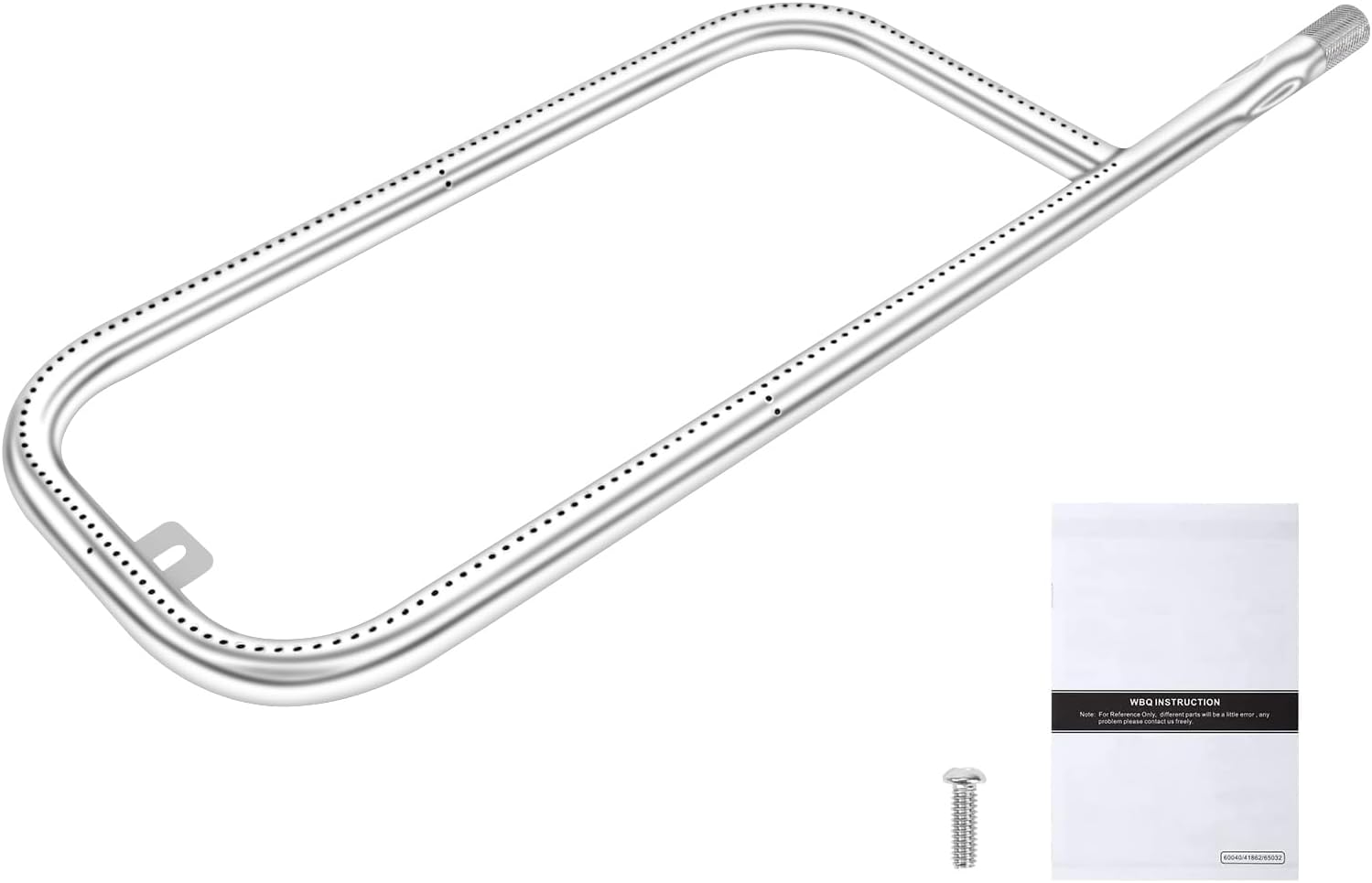 QuliMetal 41862 Grill Burner for Weber Q2200, Q2000, Q220, Q200 Grills, 396000, 396001, 396002, 566002, 53060001, 54060001, 304 Stainless Steel Q2000 Burner Tube Part for 69956, 20.5"