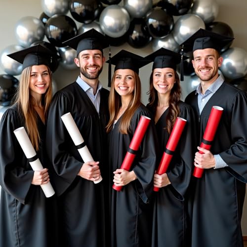 Image of 412Pcs Black and Silver Balloons Arch Kit, Latex Balloons Different Sizes 18 12 10 5 Inch for Birthday, Wedding, Graduation, Anniversary Decorations
