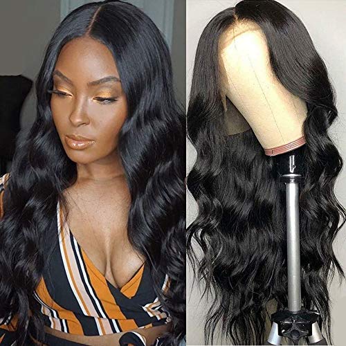 Jisheng 360 Lace Wigs Brazilian Body Wave 130% Density Pre Plucked Natural Hairline Human Hair Lace Front Wigs 20 inch