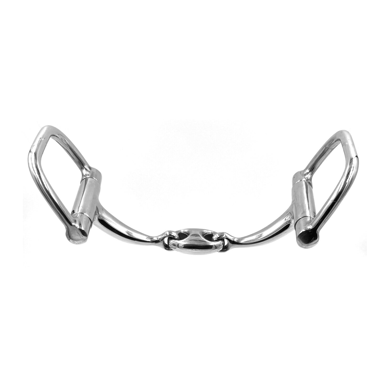 Equine Smile ES0090 ErgoBit D-Ring Snaffle Double Broken Anatomically Shaped Mouth Friendly Stainless Steel 14 mm (12.5 cm) - Image 4