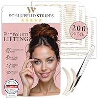 WOW STRIPES Schlupflider kaschieren Augenlid LIFTING Stripes unsichtbar (200 Stk) | ohne OP, hautfreundlich, natürlich | Eyelid Tape Tapes Strip sofort Lifting Set Augen-Lidstraffung Augenpads | M