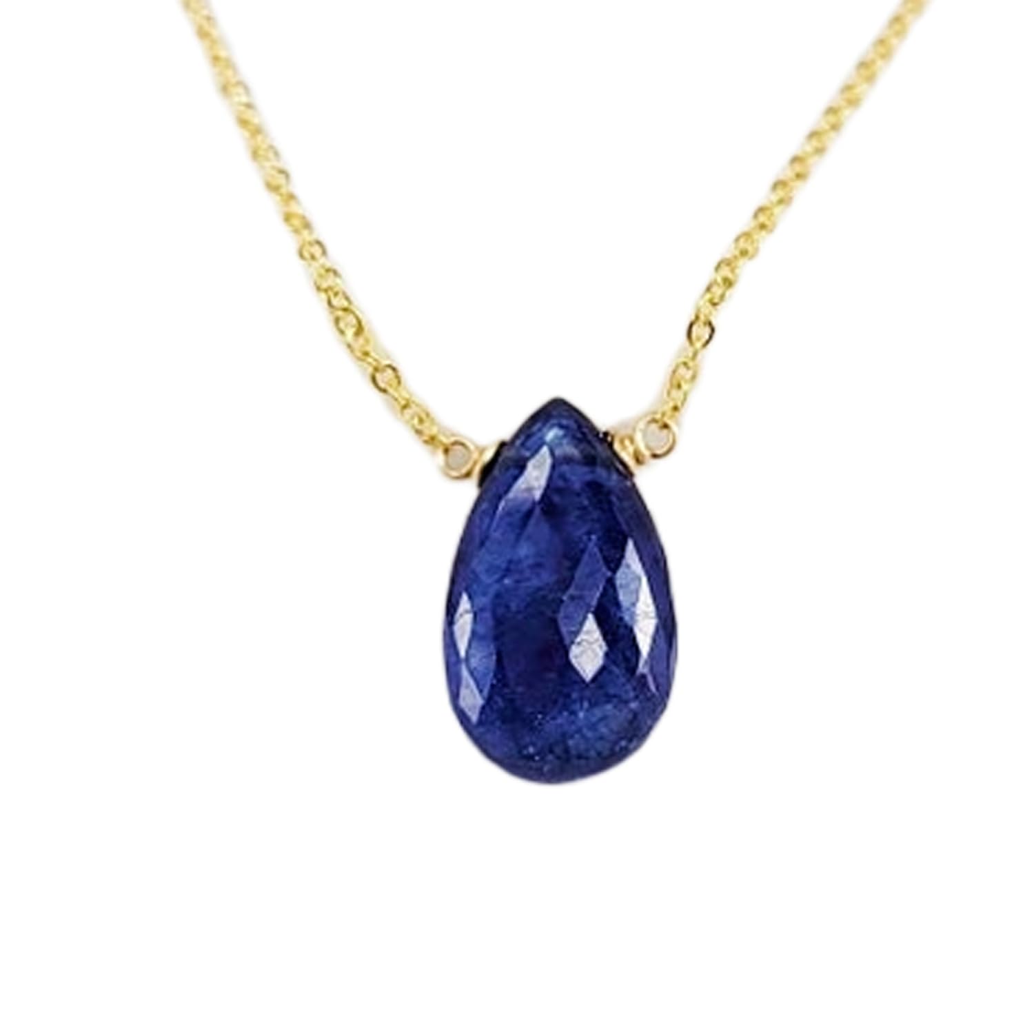 Colgante de zafiro azul en forma de pera, el regalo espiritual ideal 4