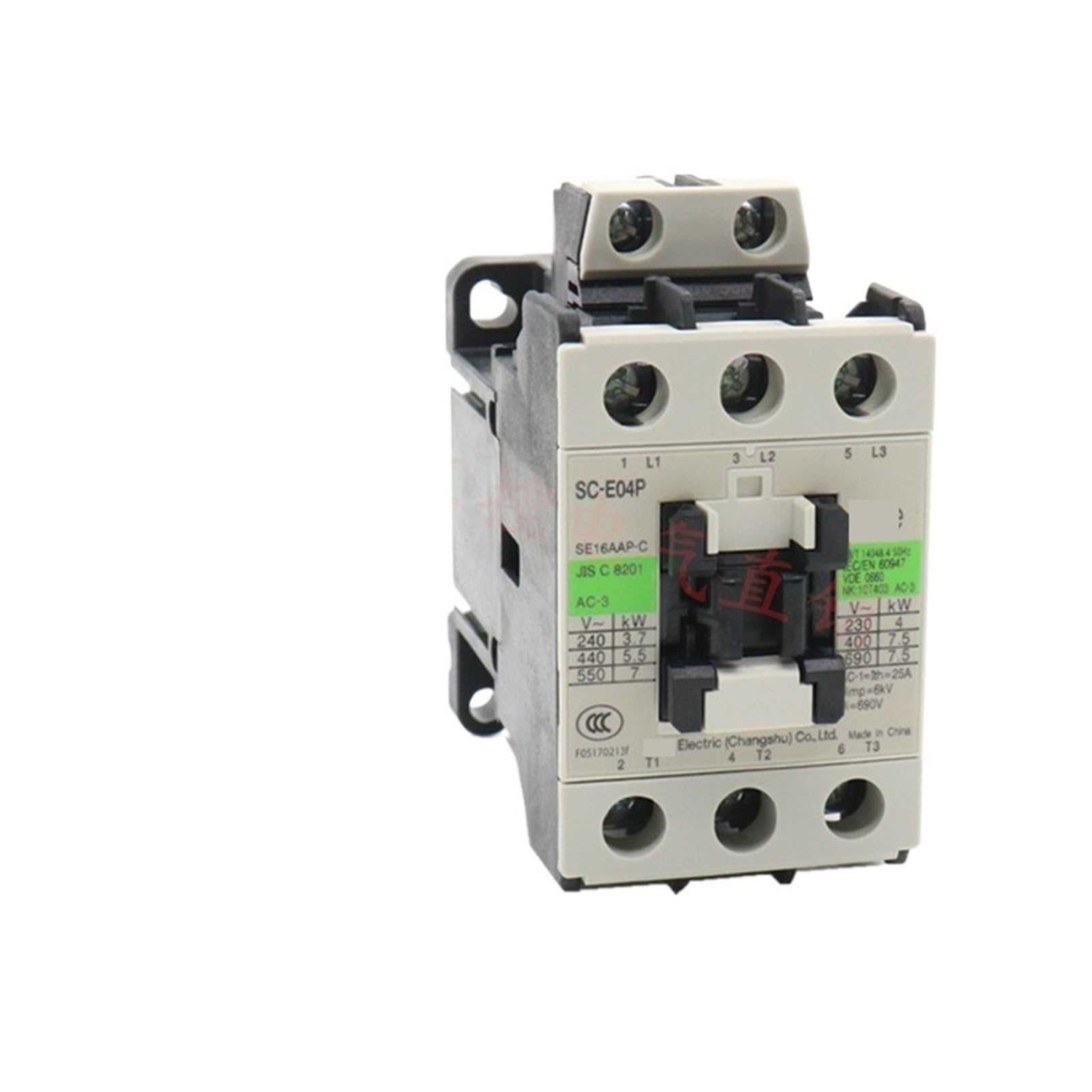 Contacteur CA SC-E04P et relais triphasé pour circuit de commande électrique