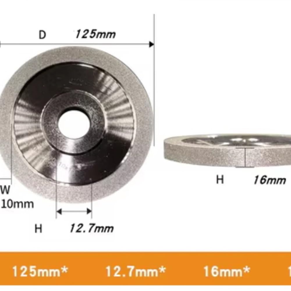 Ściernica diamentowa ze stopu szlifowanie ceramiczna stal wolframowa CBN frez rzeźba szlifierka do noży 125 * 16 * 12.7(125Dx12.7mm hole,400)