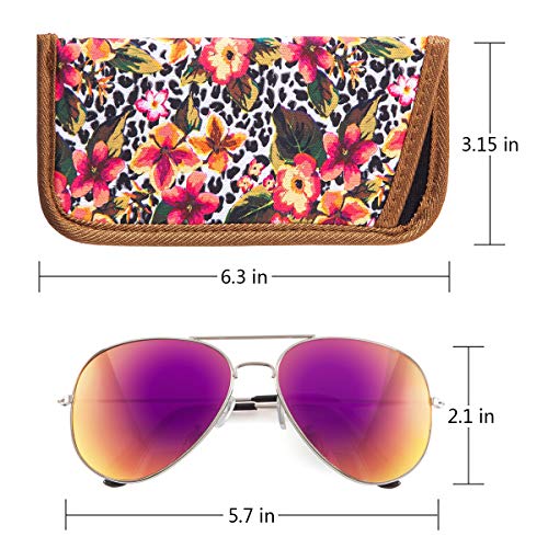 Image of TRIUMPH VISION Reading Glasses Pouch Eyeglass Sleeve Soft Case Slim 3 Pack | Alternative to Bulky Case Lightweight,Neoprene Lined Padded Protect Optical lens Slip in, Cute Pattern Portable for Daily Use