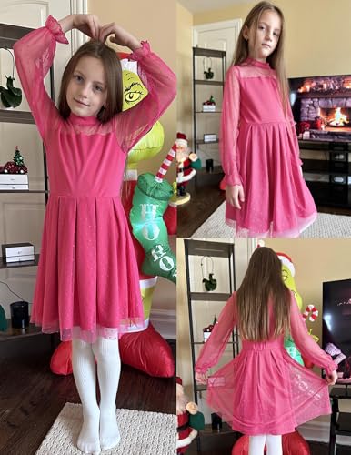 image for Arshiner Girls Tutu Dress Fall Long Sleeve Formal Party Fancy Valentin