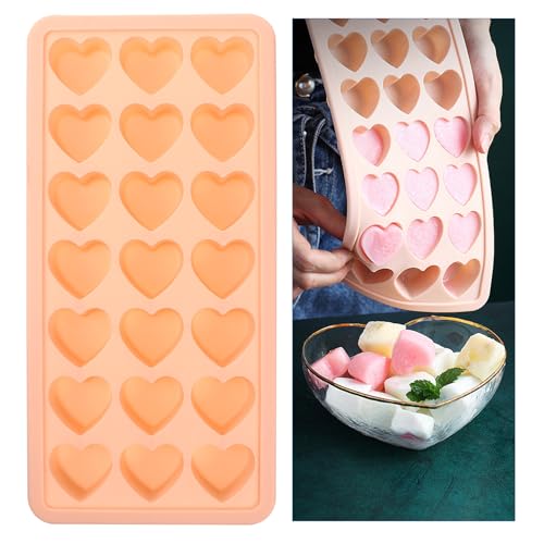 Molde para cubitos de hielo en silicona forma de corazón miniatura 4