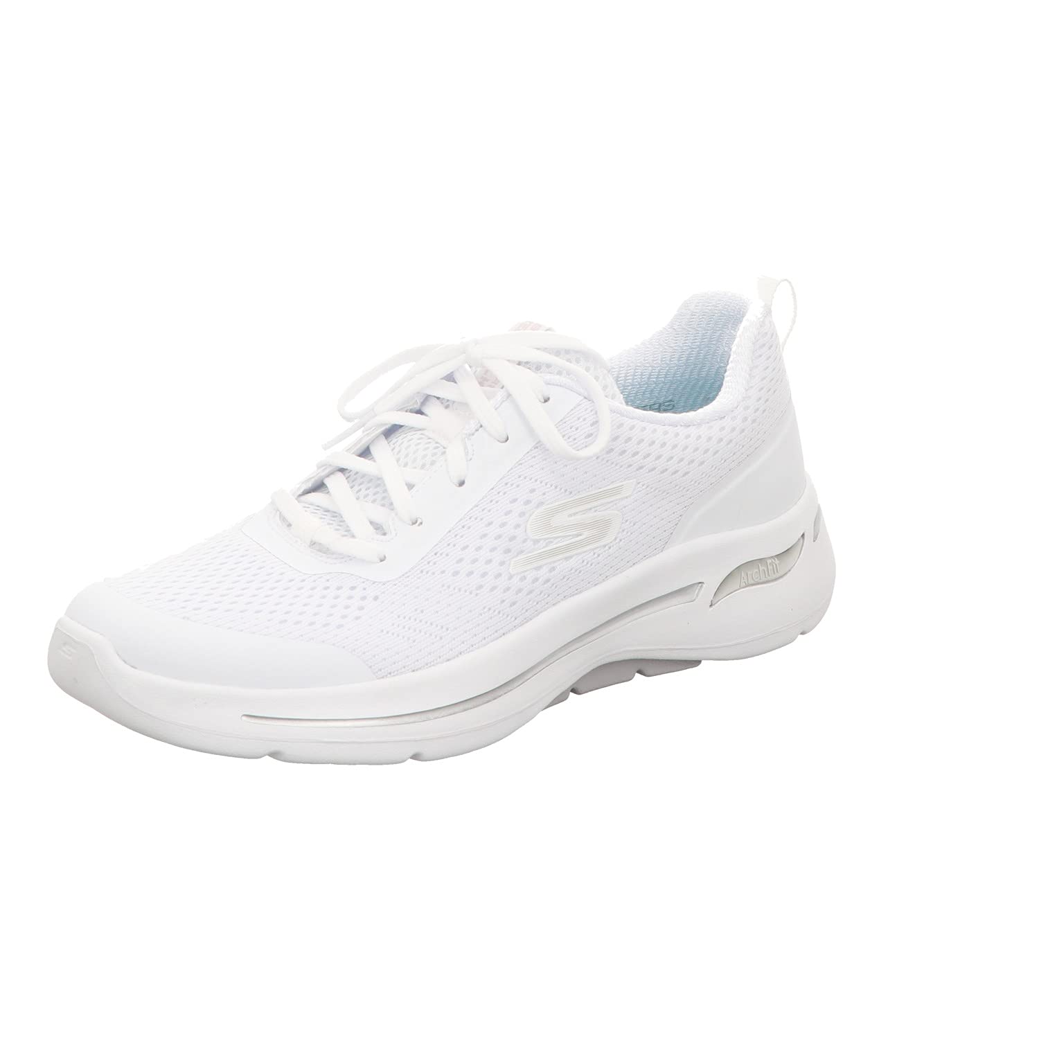 Skechers Go Walk Arch Fit - 124404 White/Silver 10.5 B (M)