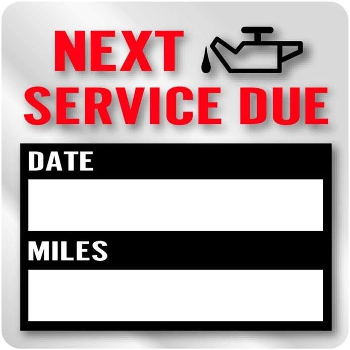 Buy Hybsk 200pcs Clear Oil Change/Service Reminder Stickers ...