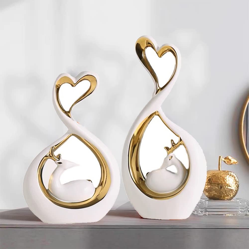 Home Decor Modern Art Abstract Art Statua in Ceramica, Stile Moderno Ornamenti Decorativi for Soggiorno, tavolino da caffè, Desktop for Ufficio