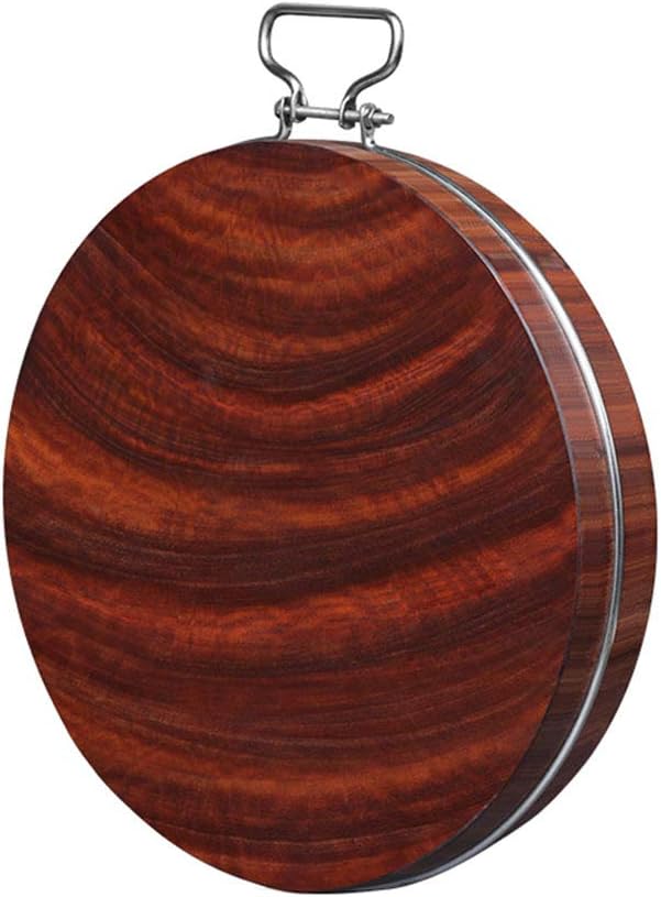 Chopping Board Chopping Board Cutting Board Round Solid Wood Whole Wood with Hanging Handle 5Cm Thick Cutting Board (39 * 5Cm)